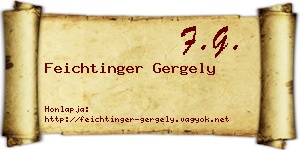 Feichtinger Gergely névjegykártya